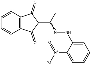 2-(N-{2-nitrophenyl}ethanehydrazonoyl)-1H-indene-1,3(2H)-dione Structure