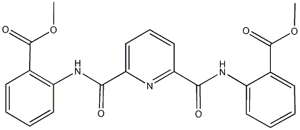 methyl 2-{[(6-{[2-(methoxycarbonyl)anilino]carbonyl}-2-pyridinyl)carbonyl]amino}benzoate Struktur