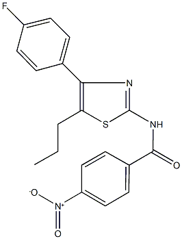 N-[4-(4-fluorophenyl)-5-propyl-1,3-thiazol-2-yl]-4-nitrobenzamide Struktur