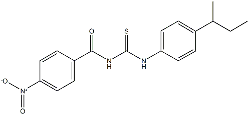 N-(4-sec-butylphenyl)-N'-{4-nitrobenzoyl}thiourea Struktur