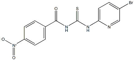 N-(5-bromo-2-pyridinyl)-N'-{4-nitrobenzoyl}thiourea Struktur