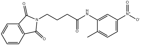 4-(1,3-dioxo-1,3-dihydro-2H-isoindol-2-yl)-N-{5-nitro-2-methylphenyl}butanamide Struktur