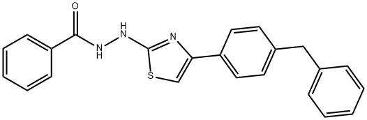 N'-[4-(4-benzylphenyl)-1,3-thiazol-2-yl]benzohydrazide Struktur