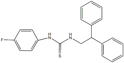 N-(2,2-diphenylethyl)-N'-(4-fluorophenyl)thiourea Struktur