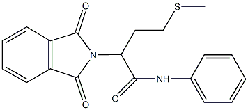 2-(1,3-dioxo-1,3-dihydro-2H-isoindol-2-yl)-4-(methylsulfanyl)-N-phenylbutanamide Struktur