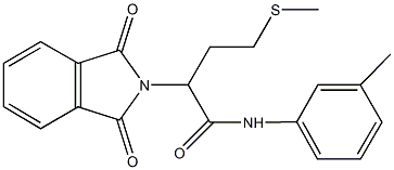 2-(1,3-dioxo-1,3-dihydro-2H-isoindol-2-yl)-N-(3-methylphenyl)-4-(methylsulfanyl)butanamide Struktur