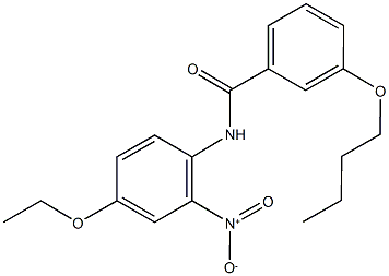 3-butoxy-N-{4-ethoxy-2-nitrophenyl}benzamide Struktur