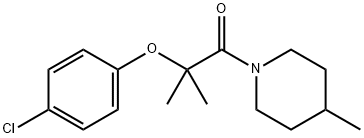 1-[2-(4-chlorophenoxy)-2-methylpropanoyl]-4-methylpiperidine Struktur