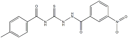 N-[(2-{3-nitrobenzoyl}hydrazino)carbothioyl]-4-methylbenzamide Struktur