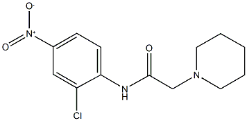 N-{2-chloro-4-nitrophenyl}-2-(1-piperidinyl)acetamide Struktur