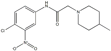 N-{4-chloro-3-nitrophenyl}-2-(4-methyl-1-piperidinyl)acetamide Struktur