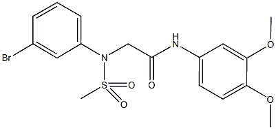 2-[3-bromo(methylsulfonyl)anilino]-N-(3,4-dimethoxyphenyl)acetamide Struktur