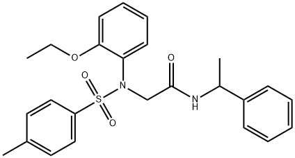 2-{2-ethoxy[(4-methylphenyl)sulfonyl]anilino}-N-(1-phenylethyl)acetamide Struktur