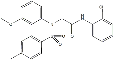 N-(2-chlorophenyl)-2-{3-methoxy[(4-methylphenyl)sulfonyl]anilino}acetamide Struktur