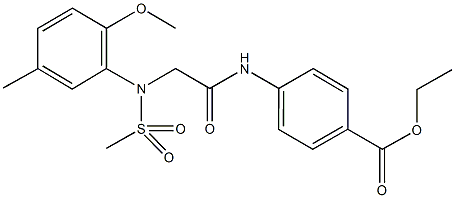 ethyl 4-({[2-methoxy-5-methyl(methylsulfonyl)anilino]acetyl}amino)benzoate Struktur