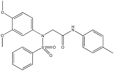 2-[3,4-dimethoxy(phenylsulfonyl)anilino]-N-(4-methylphenyl)acetamide Struktur