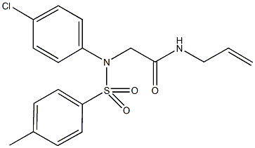 N-allyl-2-{4-chloro[(4-methylphenyl)sulfonyl]anilino}acetamide Struktur