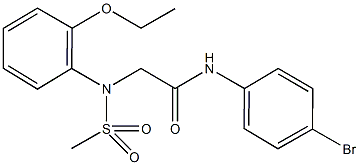 N-(4-bromophenyl)-2-[2-ethoxy(methylsulfonyl)anilino]acetamide Struktur