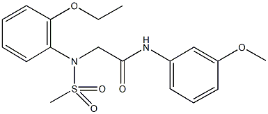 2-[2-ethoxy(methylsulfonyl)anilino]-N-(3-methoxyphenyl)acetamide Struktur