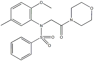 N-(2-methoxy-5-methylphenyl)-N-(2-morpholin-4-yl-2-oxoethyl)benzenesulfonamide Struktur