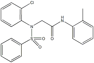 2-[2-chloro(phenylsulfonyl)anilino]-N-(2-methylphenyl)acetamide Struktur