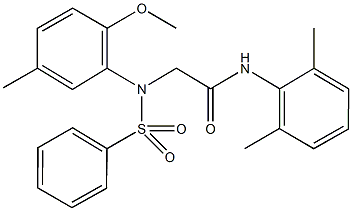 N-(2,6-dimethylphenyl)-2-[2-methoxy-5-methyl(phenylsulfonyl)anilino]acetamide Struktur