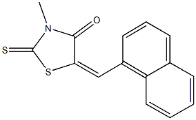 3-methyl-5-(1-naphthylmethylene)-2-thioxo-1,3-thiazolidin-4-one Struktur