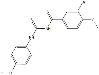 N-(3-bromo-4-methoxybenzoyl)-N'-(4-methoxyphenyl)thiourea Struktur