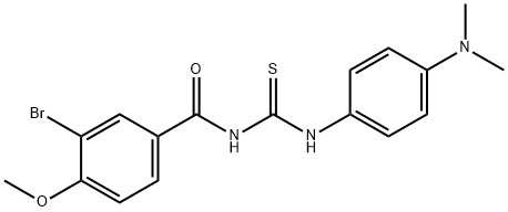 N-(3-bromo-4-methoxybenzoyl)-N'-[4-(dimethylamino)phenyl]thiourea Struktur