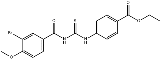 ethyl 4-({[(3-bromo-4-methoxybenzoyl)amino]carbothioyl}amino)benzoate Struktur