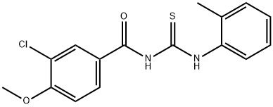 N-(3-chloro-4-methoxybenzoyl)-N'-(2-methylphenyl)thiourea Struktur