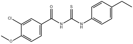 N-(3-chloro-4-methoxybenzoyl)-N'-(4-ethylphenyl)thiourea Struktur