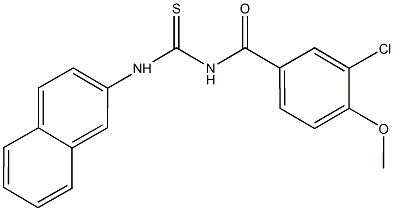 N-(3-chloro-4-methoxybenzoyl)-N'-(2-naphthyl)thiourea Struktur