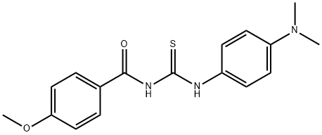 N-[4-(dimethylamino)phenyl]-N'-(4-methoxybenzoyl)thiourea Struktur