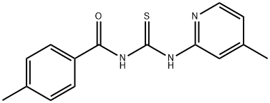 N-(4-methylbenzoyl)-N'-(4-methylpyridin-2-yl)thiourea Struktur