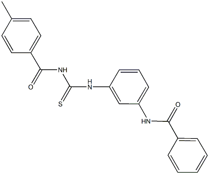 N-[3-({[(4-methylbenzoyl)amino]carbothioyl}amino)phenyl]benzamide Struktur