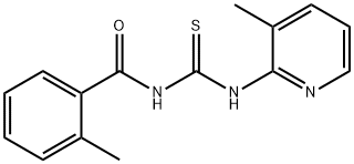 N-(2-methylbenzoyl)-N'-(3-methyl-2-pyridinyl)thiourea Struktur