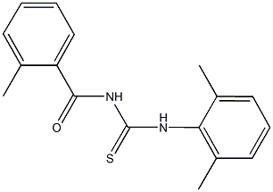 N-(2,6-dimethylphenyl)-N'-(2-methylbenzoyl)thiourea Struktur