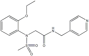 2-[2-ethoxy(methylsulfonyl)anilino]-N-(4-pyridinylmethyl)acetamide Struktur