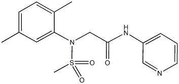 2-[2,5-dimethyl(methylsulfonyl)anilino]-N-(3-pyridinyl)acetamide Struktur