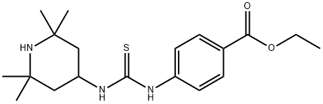 ethyl 4-({[(2,2,6,6-tetramethyl-4-piperidinyl)amino]carbothioyl}amino)benzoate Struktur