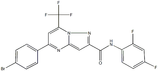 5-(4-bromophenyl)-N-(2,4-difluorophenyl)-7-(trifluoromethyl)pyrazolo[1,5-a]pyrimidine-2-carboxamide Struktur