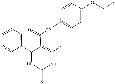 N-(4-ethoxyphenyl)-6-methyl-4-phenyl-2-thioxo-1,2,3,4-tetrahydro-5-pyrimidinecarboxamide Struktur