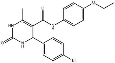 4-(4-bromophenyl)-N-(4-ethoxyphenyl)-6-methyl-2-oxo-1,2,3,4-tetrahydro-5-pyrimidinecarboxamide Struktur