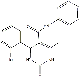 4-(2-bromophenyl)-6-methyl-2-oxo-N-phenyl-1,2,3,4-tetrahydro-5-pyrimidinecarboxamide Struktur