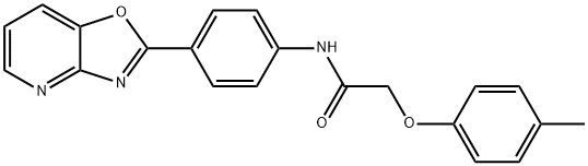 2-(4-methylphenoxy)-N-(4-[1,3]oxazolo[4,5-b]pyridin-2-ylphenyl)acetamide Struktur