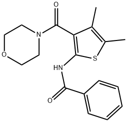 N-[4,5-dimethyl-3-(4-morpholinylcarbonyl)-2-thienyl]benzamide Struktur