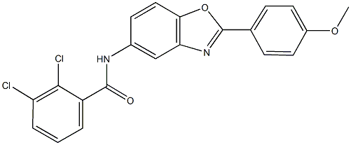 2,3-dichloro-N-[2-(4-methoxyphenyl)-1,3-benzoxazol-5-yl]benzamide Struktur