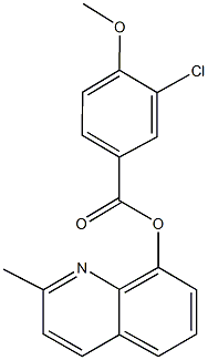 2-methyl-8-quinolinyl 3-chloro-4-methoxybenzoate Struktur