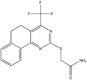 2-{[4-(trifluoromethyl)-5,6-dihydrobenzo[h]quinazolin-2-yl]sulfanyl}acetamide Struktur